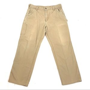 Carhartt b151 dungaree khaki work pants 38x32